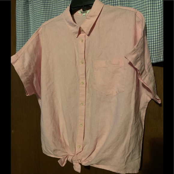 Madewell Tie Front Top   Size L - Picture 10 of 15